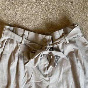 Loft tie waist tapered pants